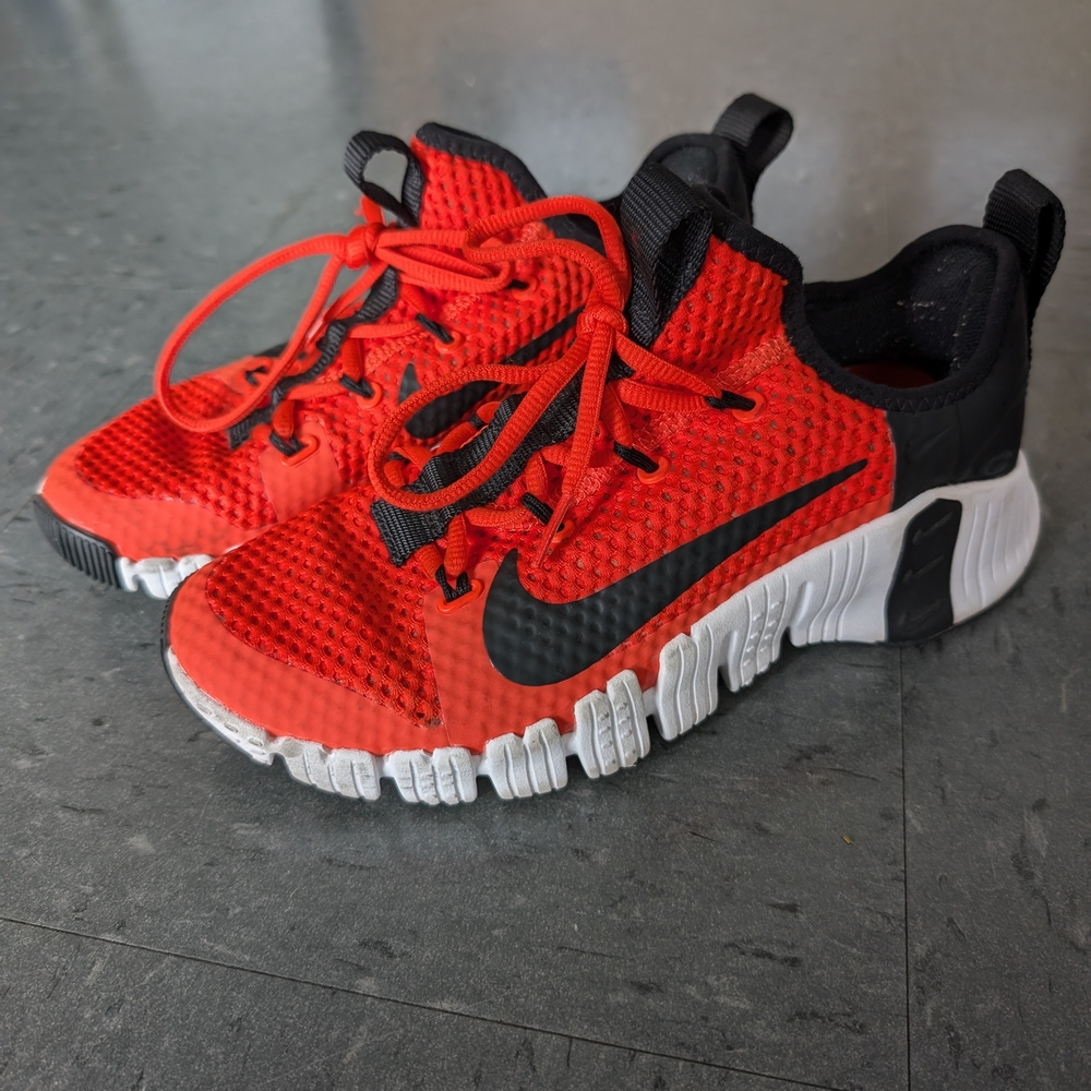 Nike Free Metcon 3 Orange Black Training Shoes Mens Size 6| CJ0861-090